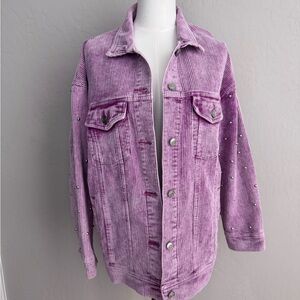 Peach Love California Lavender Corduroy Jacket